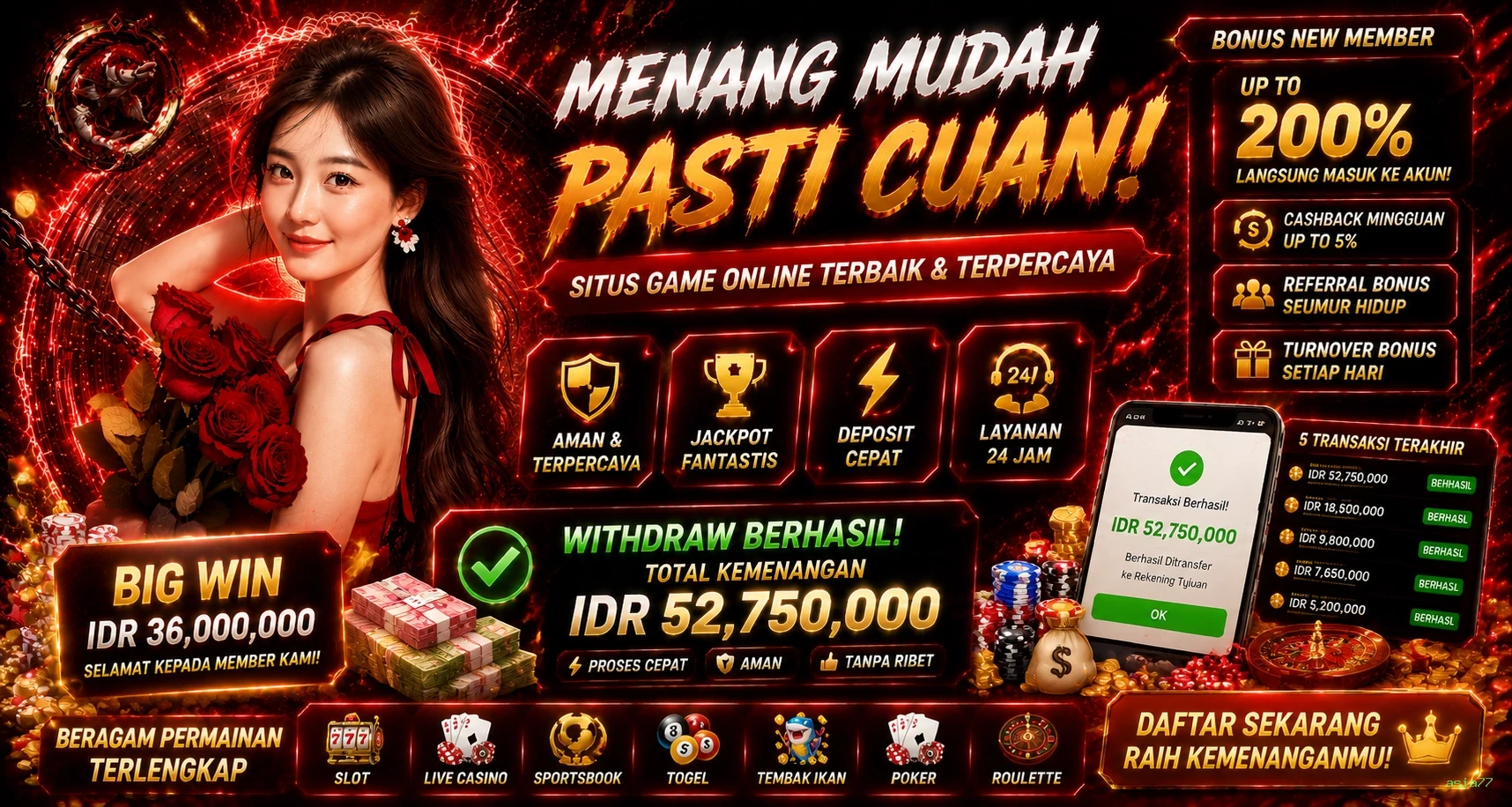 Ikon aplikasi asia77 resmi